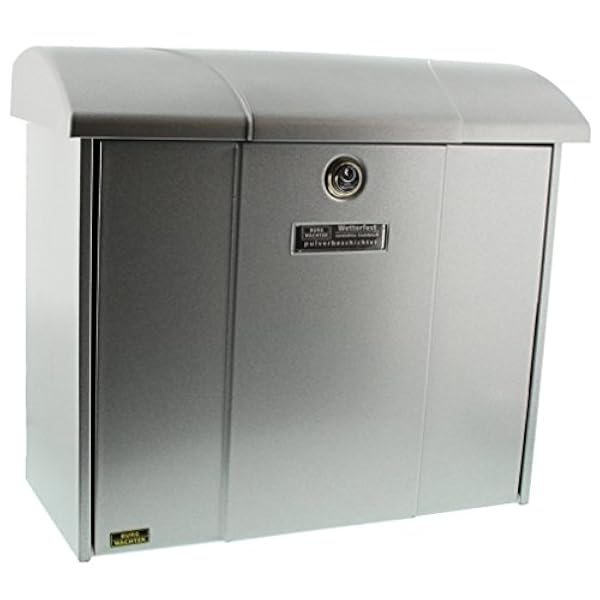 Burg-Wächter Olymp 916 Si Buzón con Portaperiódicos Integrado, Plateado, 340 x 389 x 193 mm